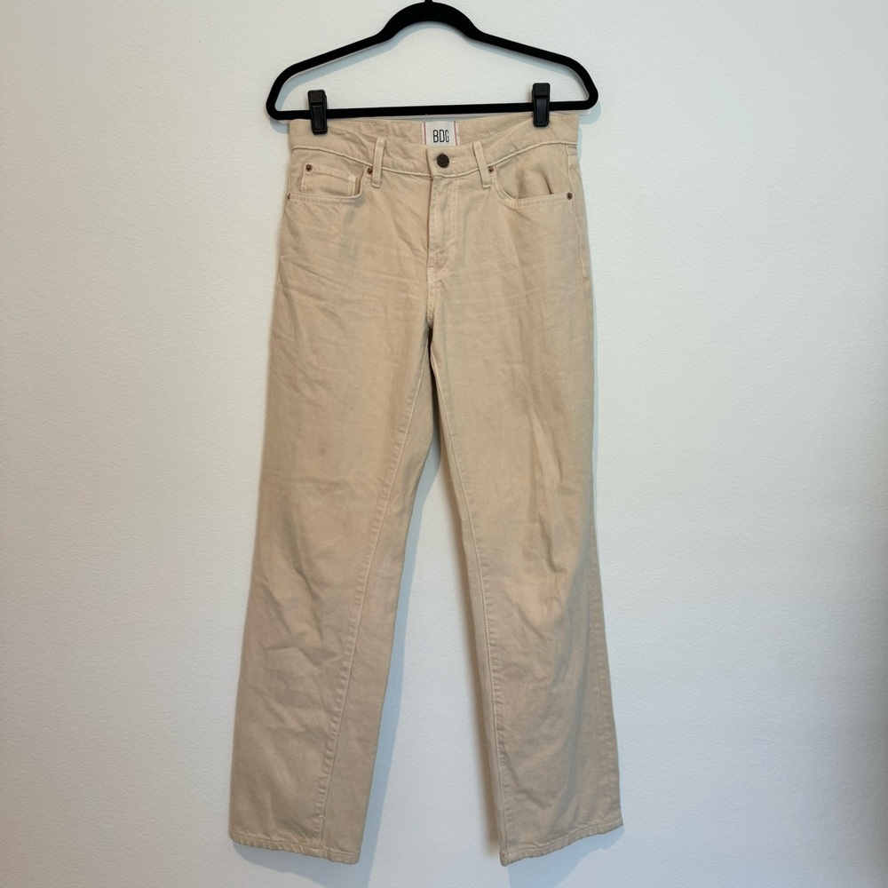 BDG Urban Outfitters Cowgirl Jean Cream Bootleg Jeans